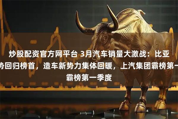 炒股配资官方网平台 3月汽车销量大激战:比亚迪强势回归榜首,造车新势力集体回暖,上汽集团霸榜第一季度